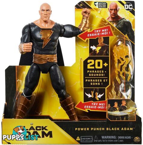 Dc - Power Punch Black Adam 30cm Action Figure 20+ Phrases & Sounds Lights Accessories Movie Collectible - Si6064881 - 778988344248