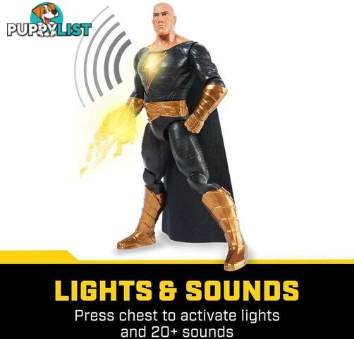 Dc - Power Punch Black Adam 30cm Action Figure 20+ Phrases & Sounds Lights Accessories Movie Collectible - Si6064881 - 778988344248