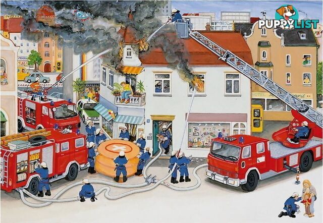 Ravensburger - Busy Fire Brigade Jigsaw Puzzle 2 X 24pc - Mdrb088515 - 4005556088515