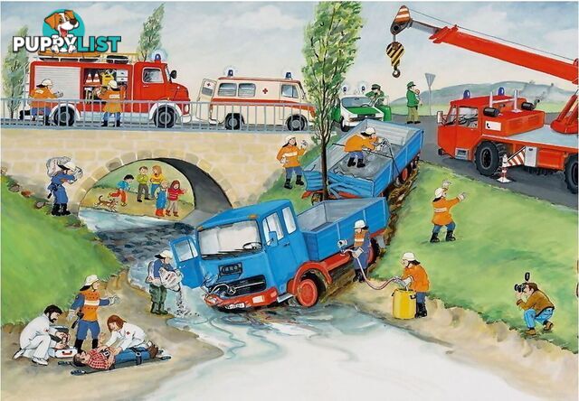 Ravensburger - Busy Fire Brigade Jigsaw Puzzle 2 X 24pc - Mdrb088515 - 4005556088515