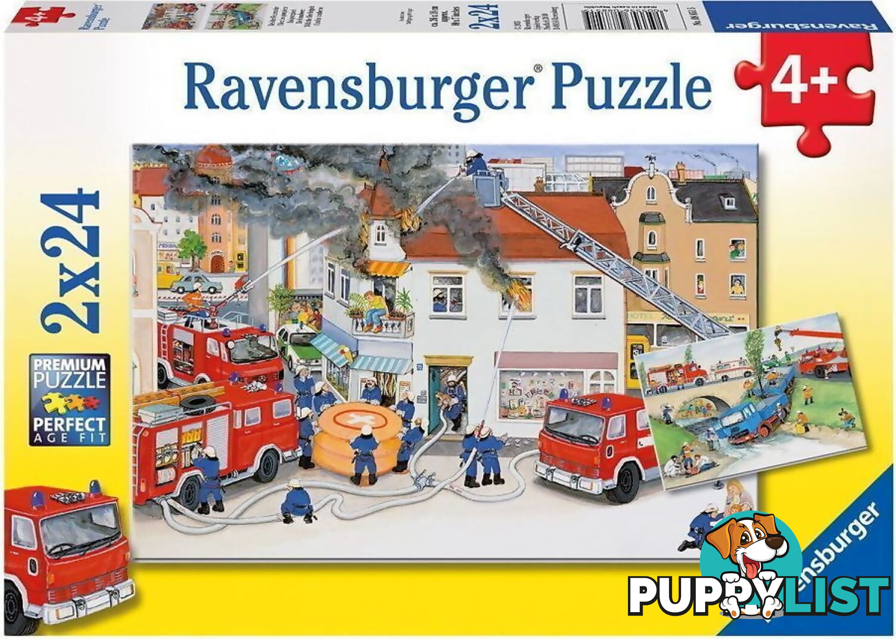 Ravensburger - Busy Fire Brigade Jigsaw Puzzle 2 X 24pc - Mdrb088515 - 4005556088515