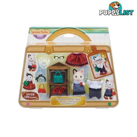 Sylvanian Families - Fashin Play Set Town Girl Tuxedo Cat Sf5462 - 5054131054628