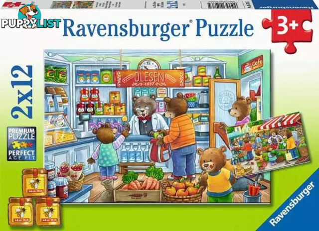 Ravensburger - Let's Go Shopping Jigsaw Puzzle 2 X 12pc - Mdrb05076 - 4005556050765