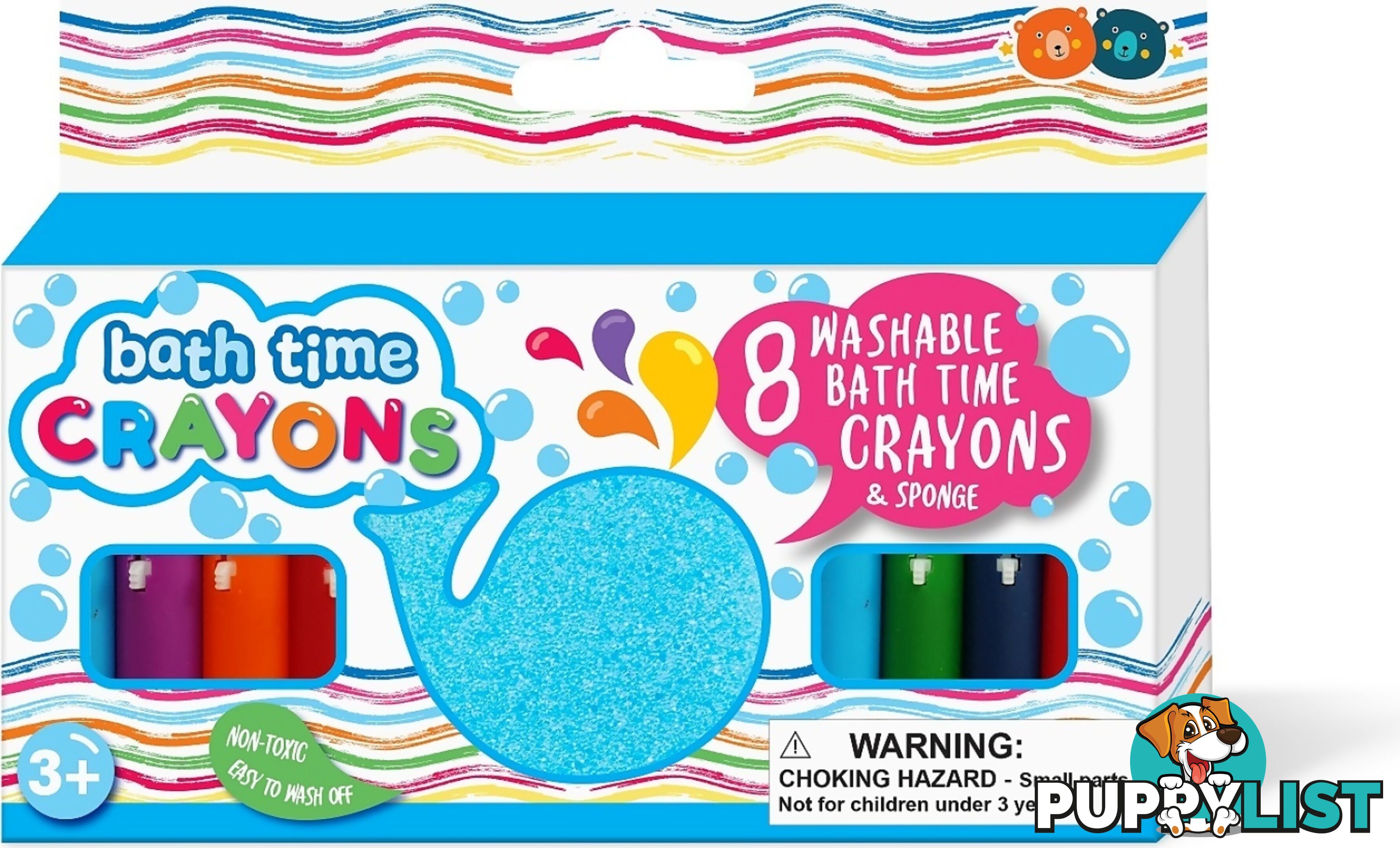 Buddy & Barney - Bath Time Crayons & Sponge - Mh Bb177 - 712195455656