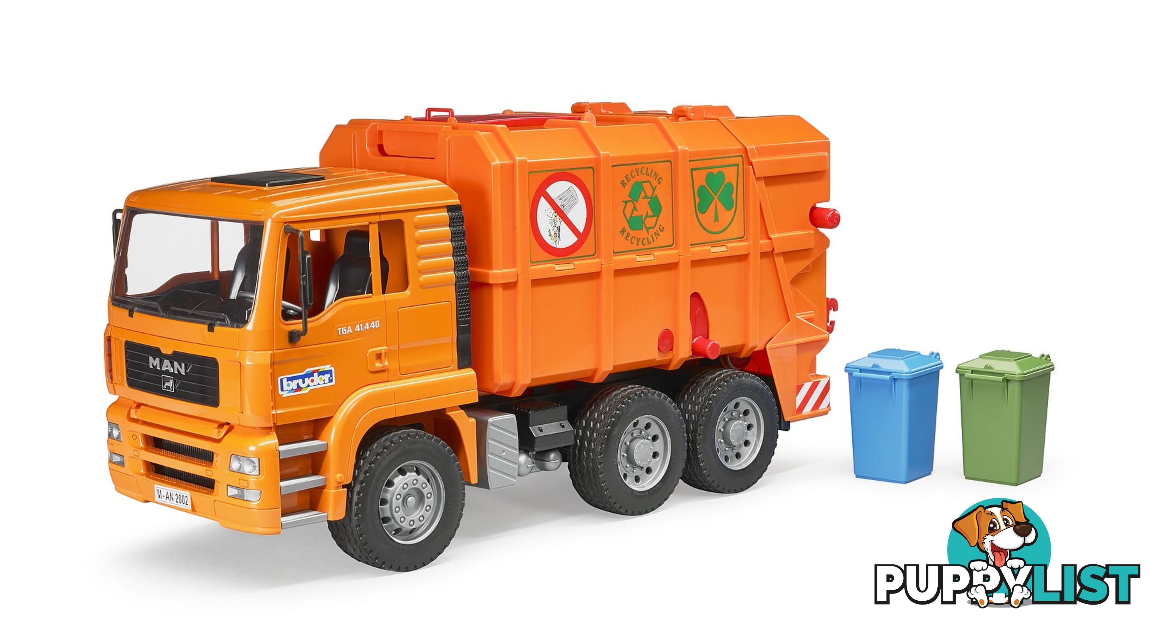 Bruder Man Tga Garbage Truck - Bruder Commercial 02760 - 4001702027605