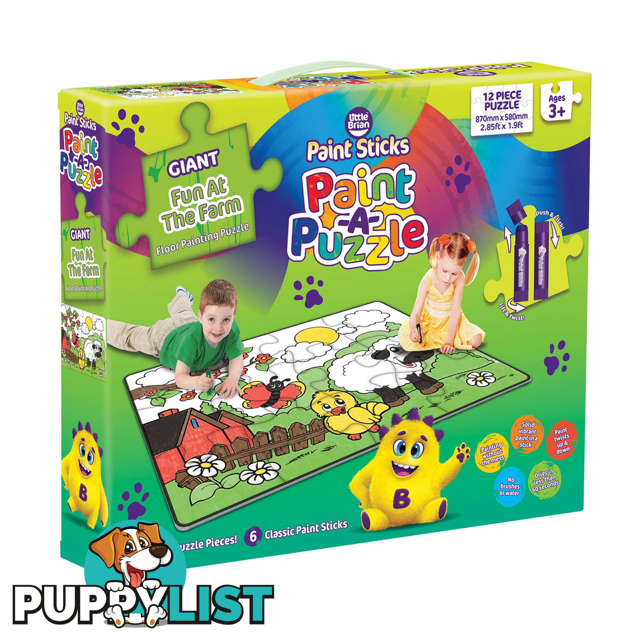 Little Brian - Paint-a-puzzle - Fun At The Farm - Mdltb211 - 5051170620562