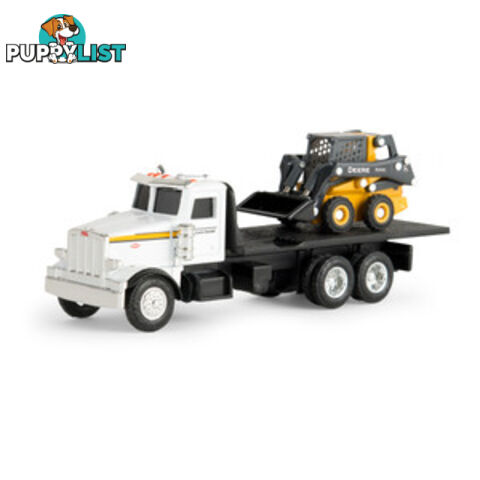 Tomy - Big Farm Peterbilt 1:16 Scale Model 367 Logging Truck With Pup Trailer And Logs Lc46720 - 036881467205