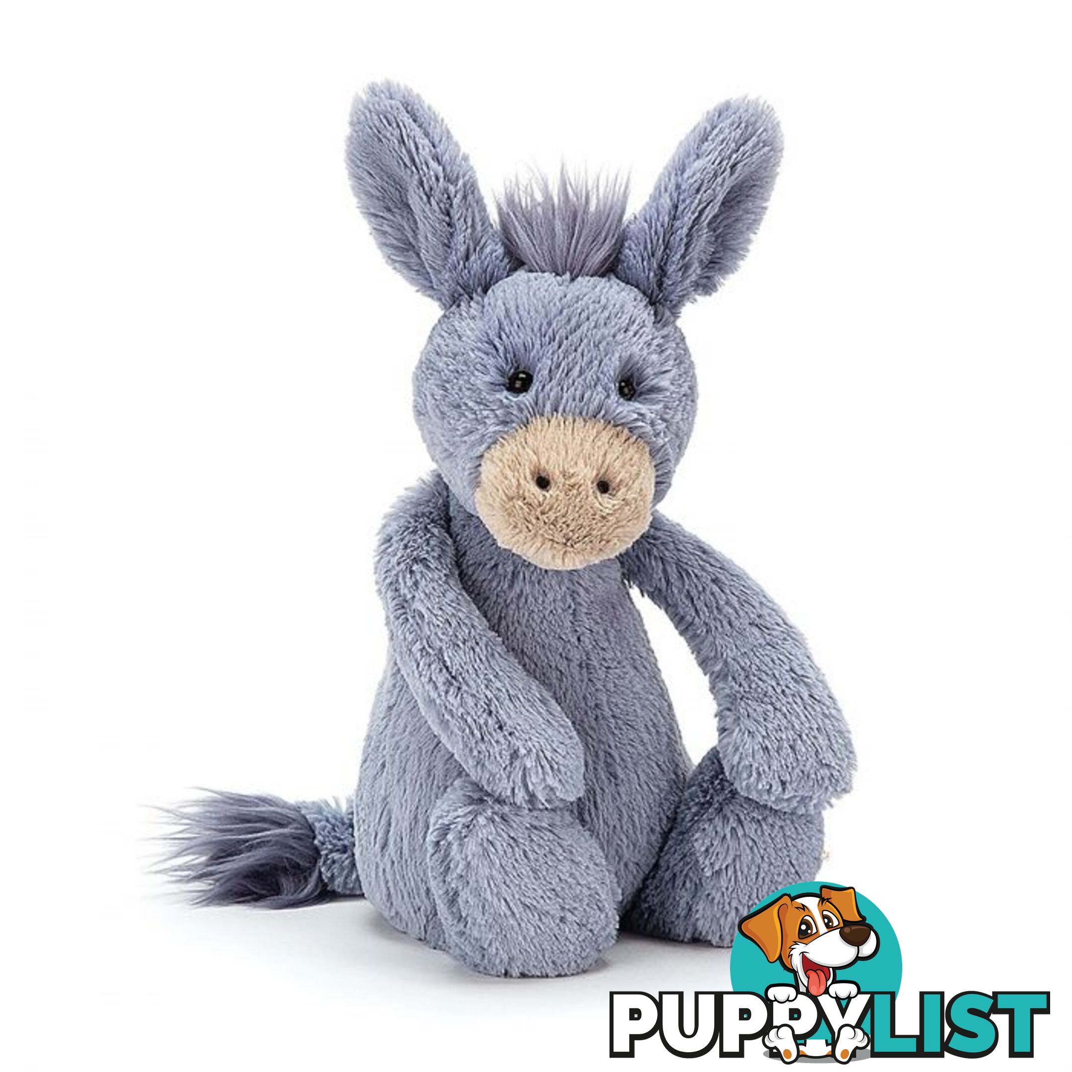 Jellycat Bashful Donkey Medium Blue 31x12x15cm   Bas3dus - 670983107876