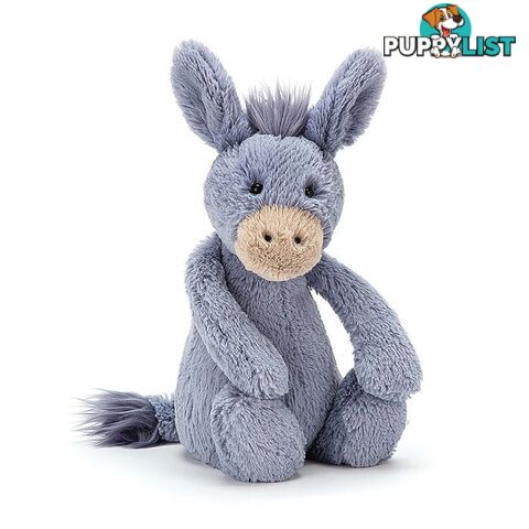 Jellycat Bashful Donkey Medium Blue 31x12x15cm   Bas3dus - 670983107876