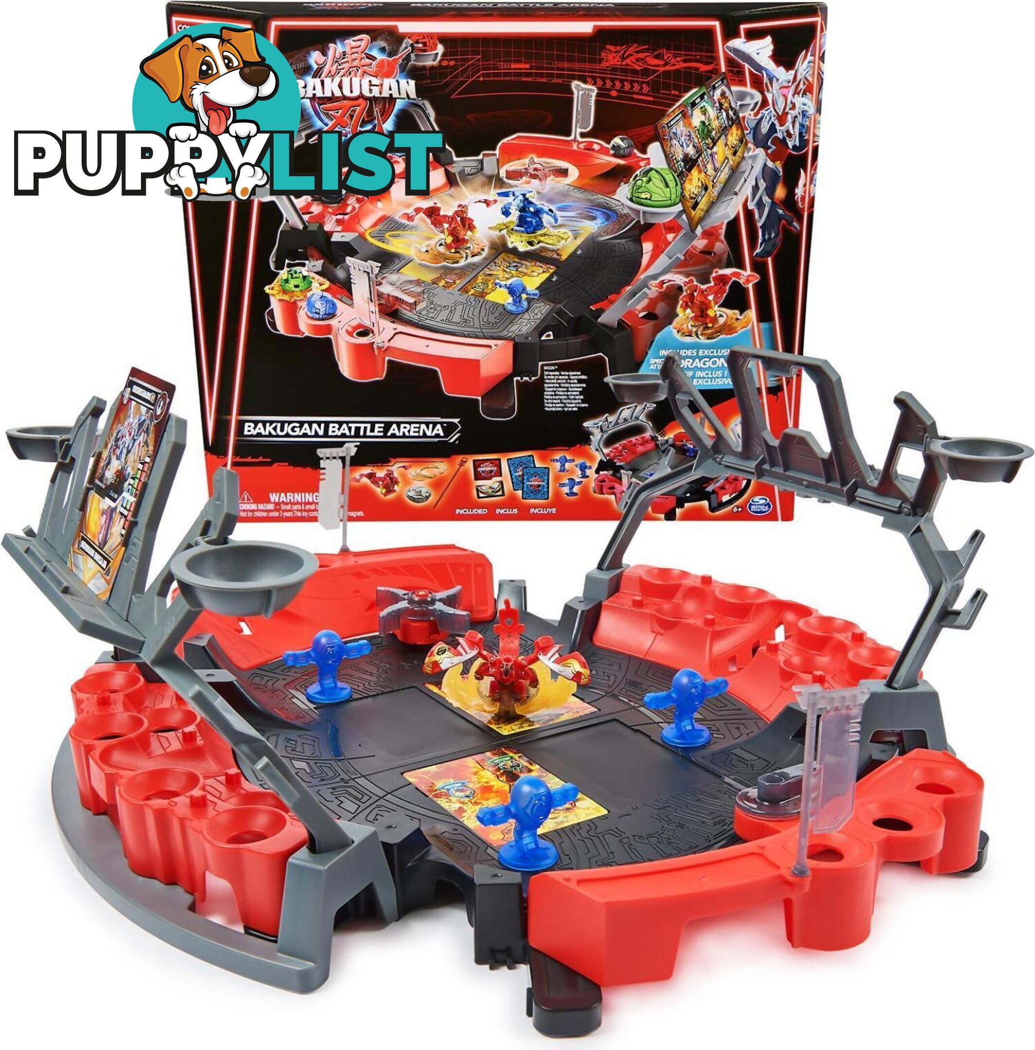 Bakugan - Battle Arena With Exclusive Special Attack Dragonoid Customizable Spinning Action Figure And Playset - Si6067045 - 778988466643