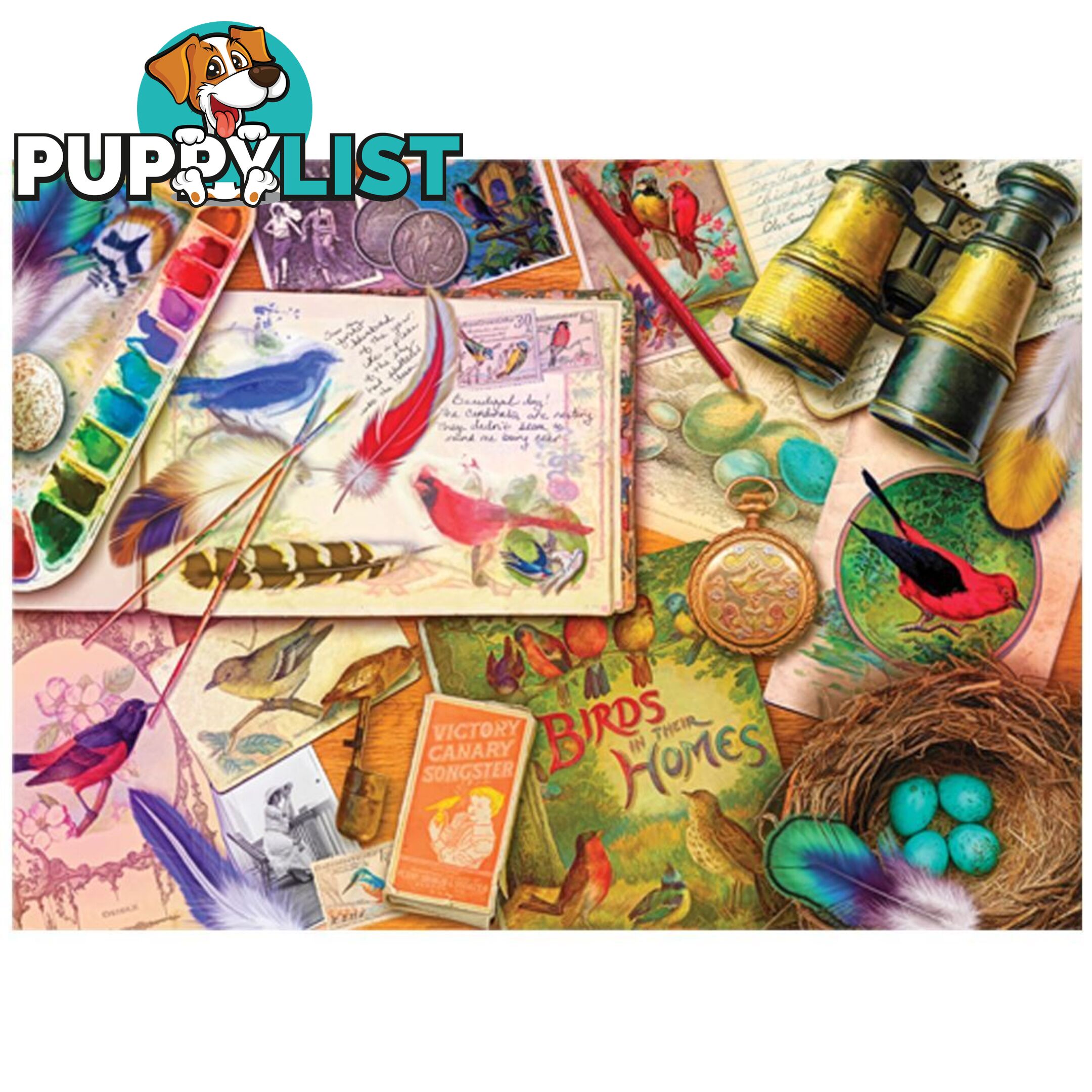 Holdson Jigsaw Puzzle - Treats N Treasure Series 3 Vintage Birdwatcher 1000 Piece Jigsaw Puzzle Hol773183 - 9414131773183