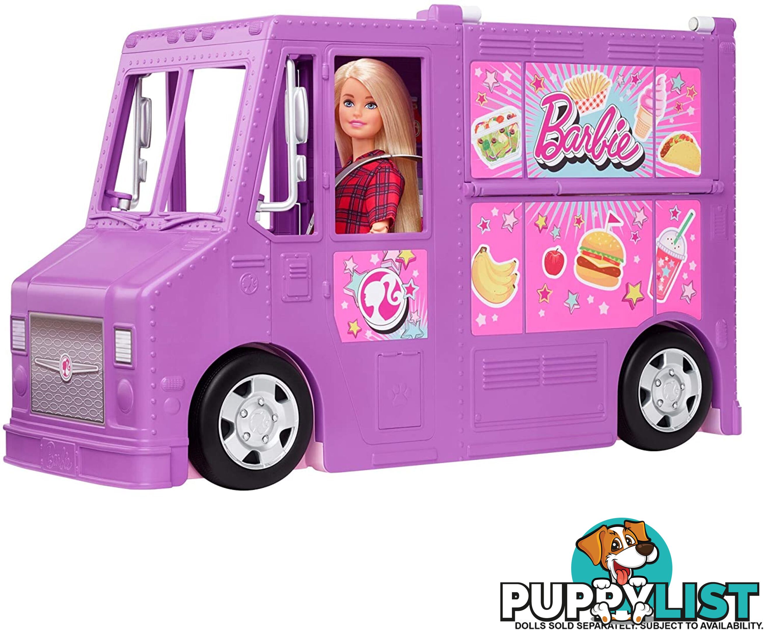 Barbie® Food Truck With Multiple Play Areas & 30+ Realistic Play Pieces Barbie Fresh 'n Fun Mattel  Magmw07 - 887961862898