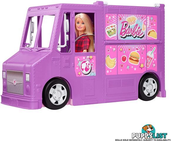 Barbie® Food Truck With Multiple Play Areas & 30+ Realistic Play Pieces Barbie Fresh 'n Fun Mattel  Magmw07 - 887961862898