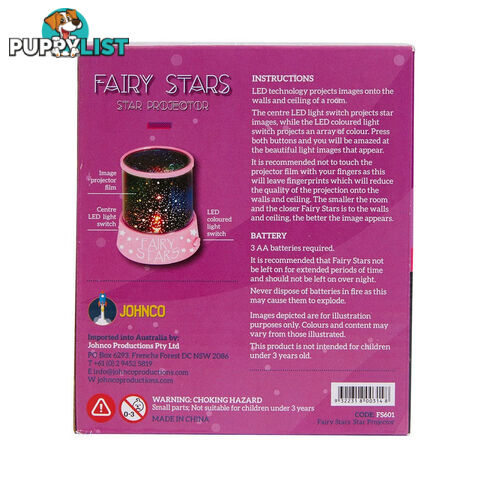 Johnco - Fairy Stars Projector Jpfs601 - 9322318003148