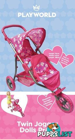 Playworld - Doll Twin Jogger Pink Art64748 - 9329011709728