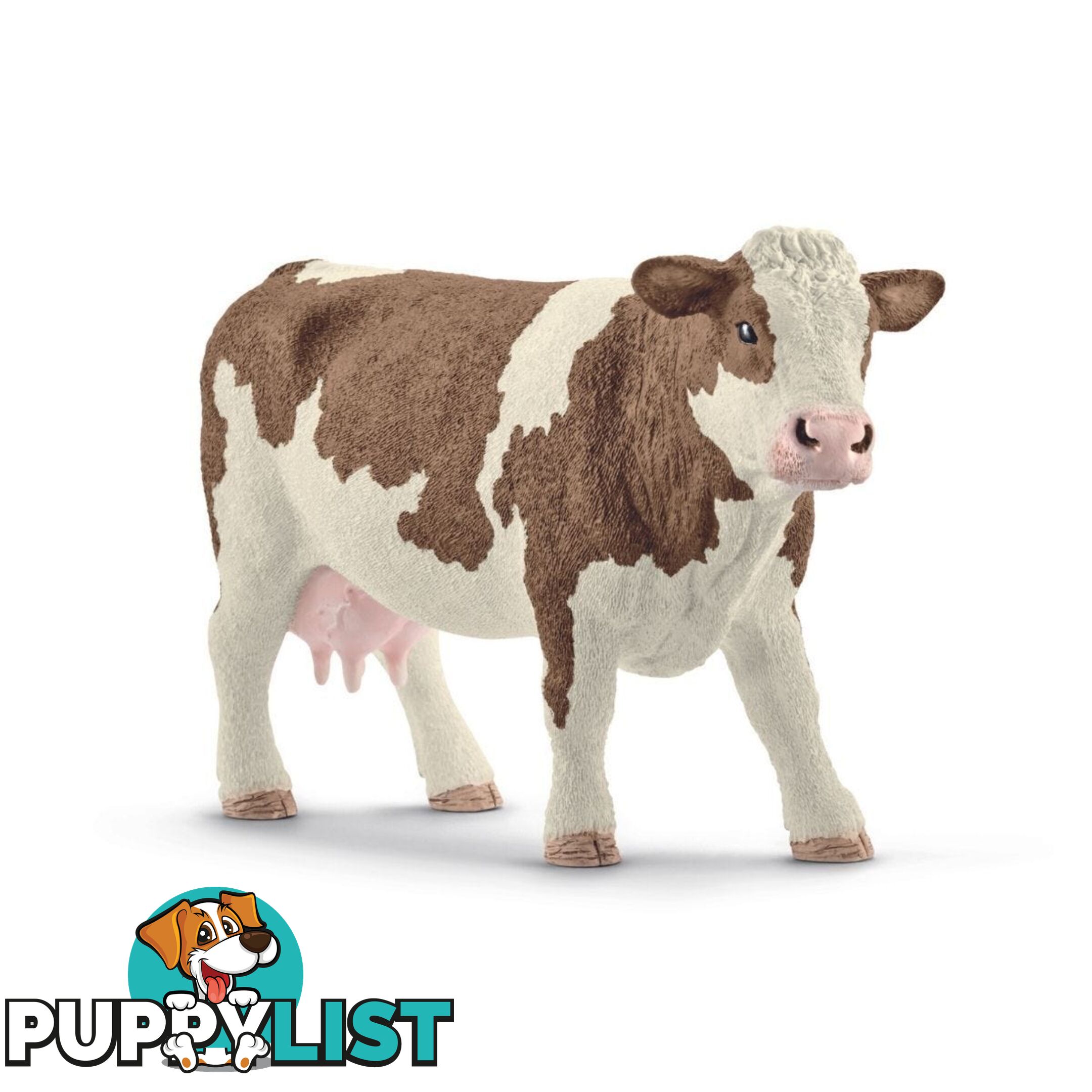 Schleich - Simmental Cow  Farm World Animal Figurine Sc13801 - 4005086138018