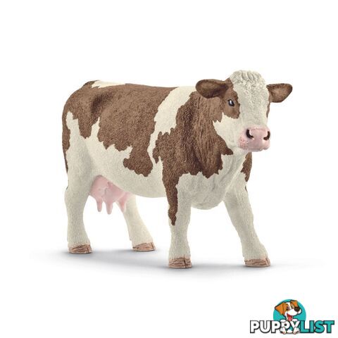 Schleich - Simmental Cow  Farm World Animal Figurine Sc13801 - 4005086138018