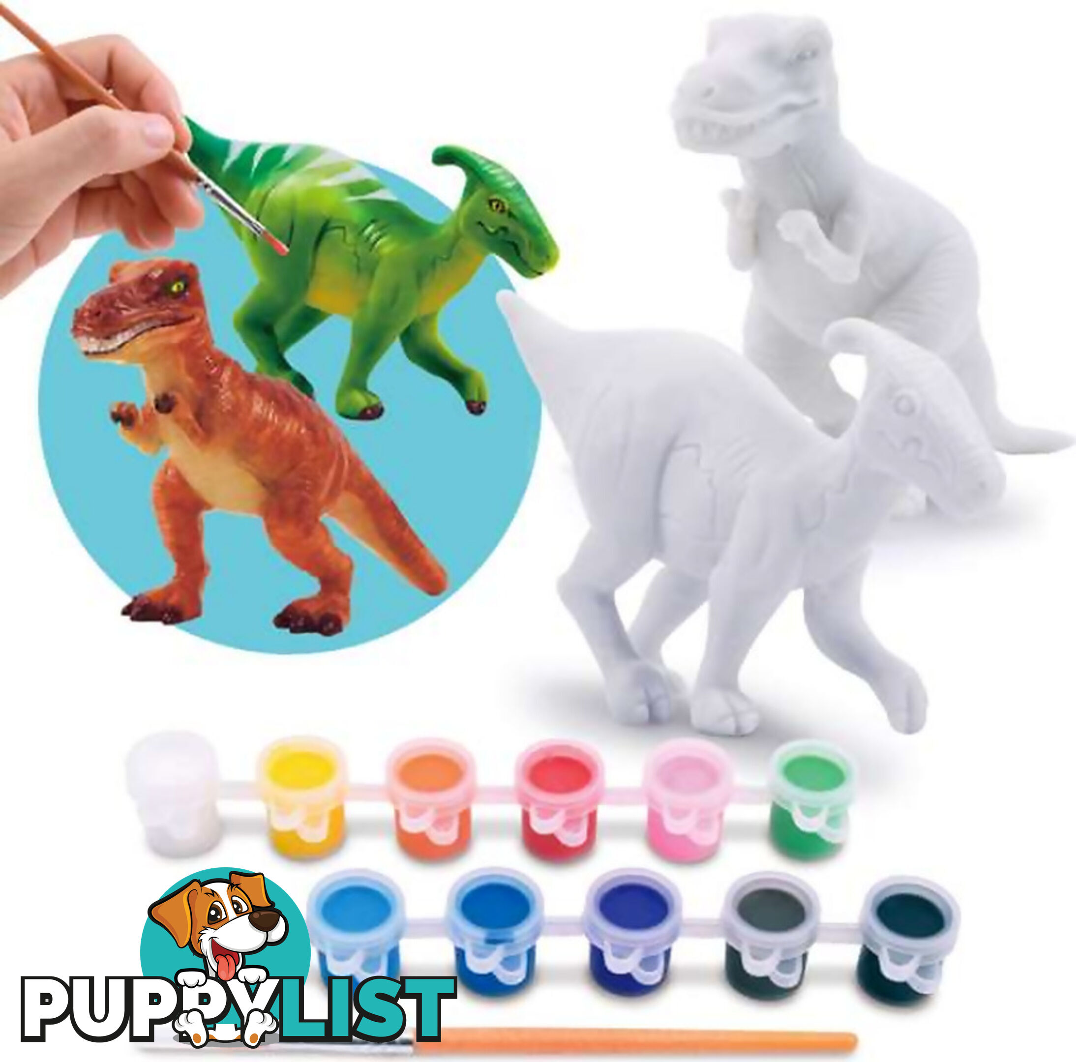 Playgo Toys Ent. Ltd - Paint Your Own Dinosaur World - Art66101 - 4892401783332