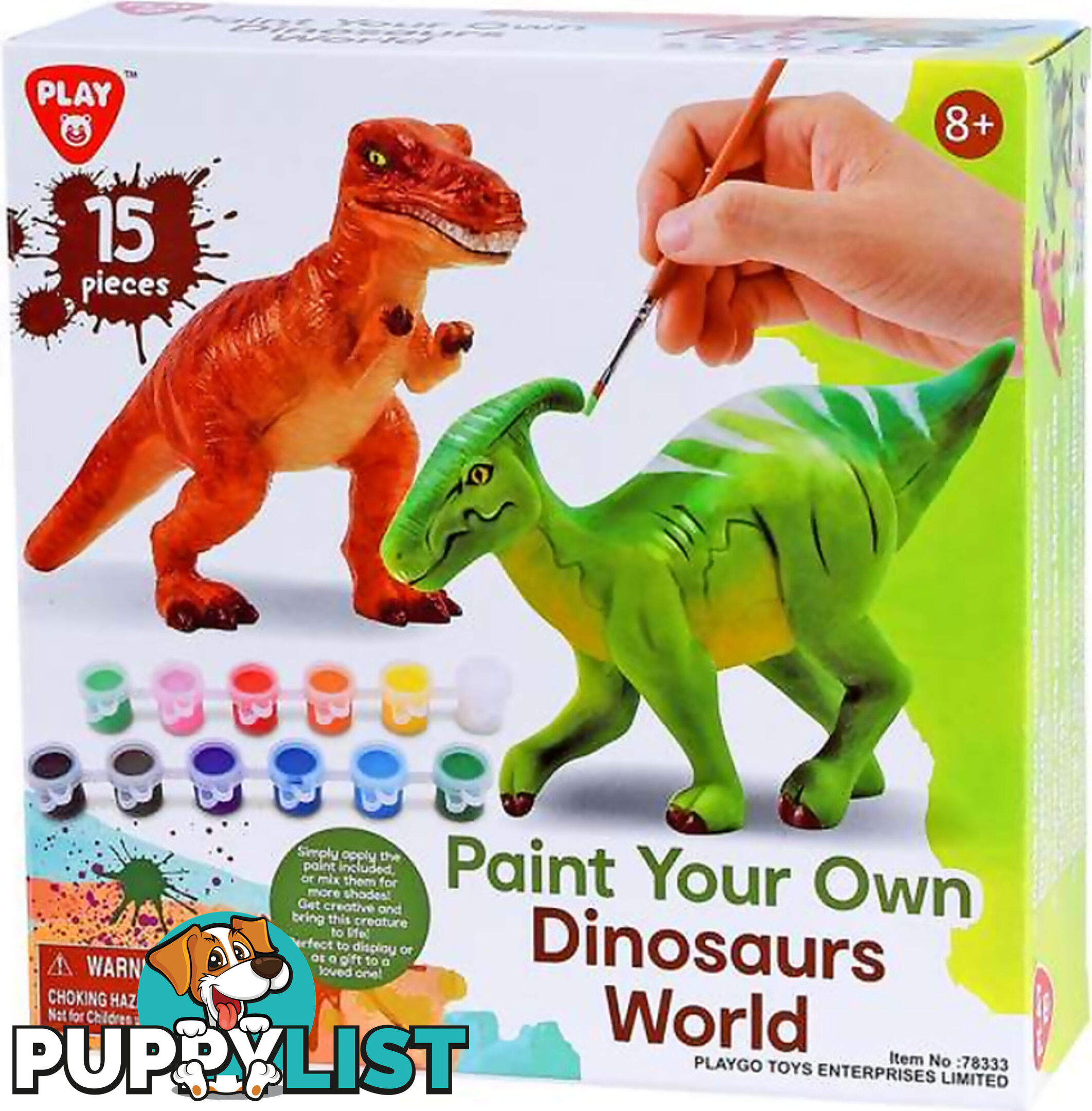 Playgo Toys Ent. Ltd - Paint Your Own Dinosaur World - Art66101 - 4892401783332