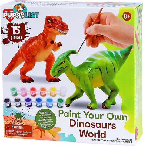 Playgo Toys Ent. Ltd - Paint Your Own Dinosaur World - Art66101 - 4892401783332