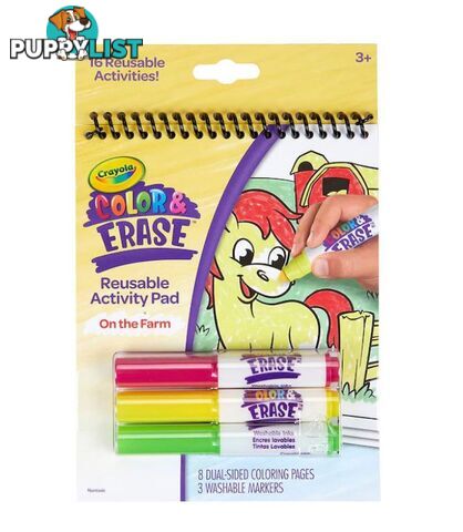 Crayola Color & Erase Reusable Activity Pad On The Farm - Bs811492 - 071662114923