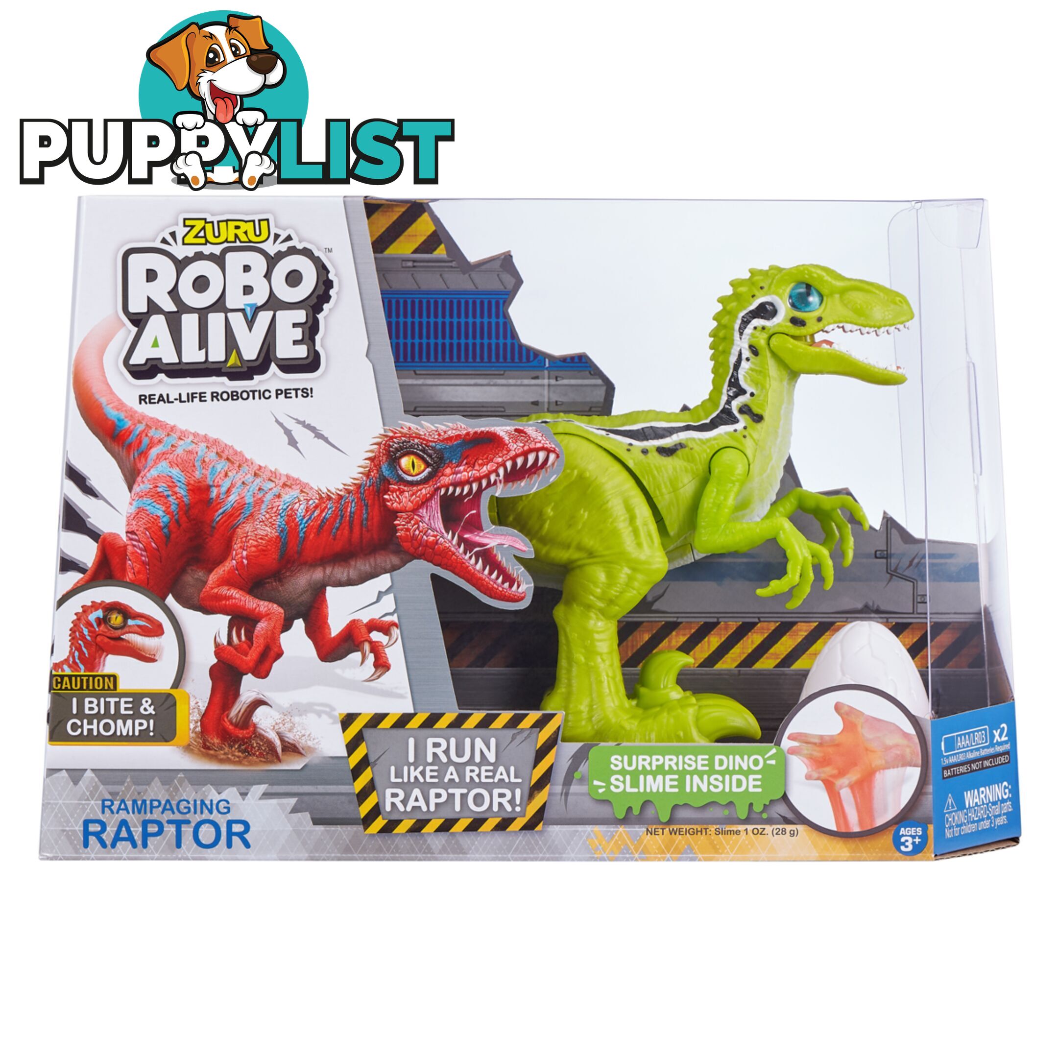 Robo Alive Robotic Rampaging Raptor With Slime Assortment Azazt25289 - 193052016287