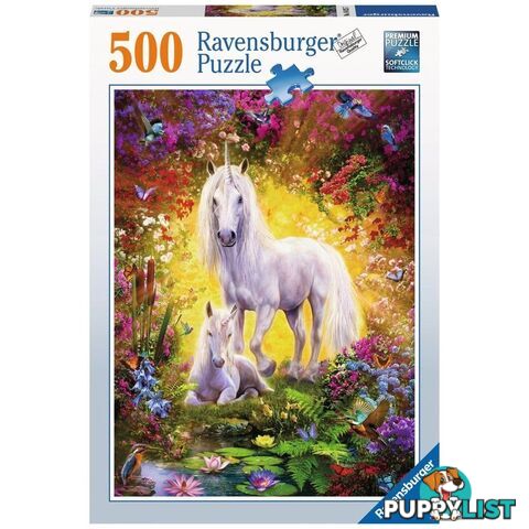 Ravensburger - Unicorn And Foal Puzzle 500 Piece Jigsaw Puzzle - Mdrb14825 - 4005556148257