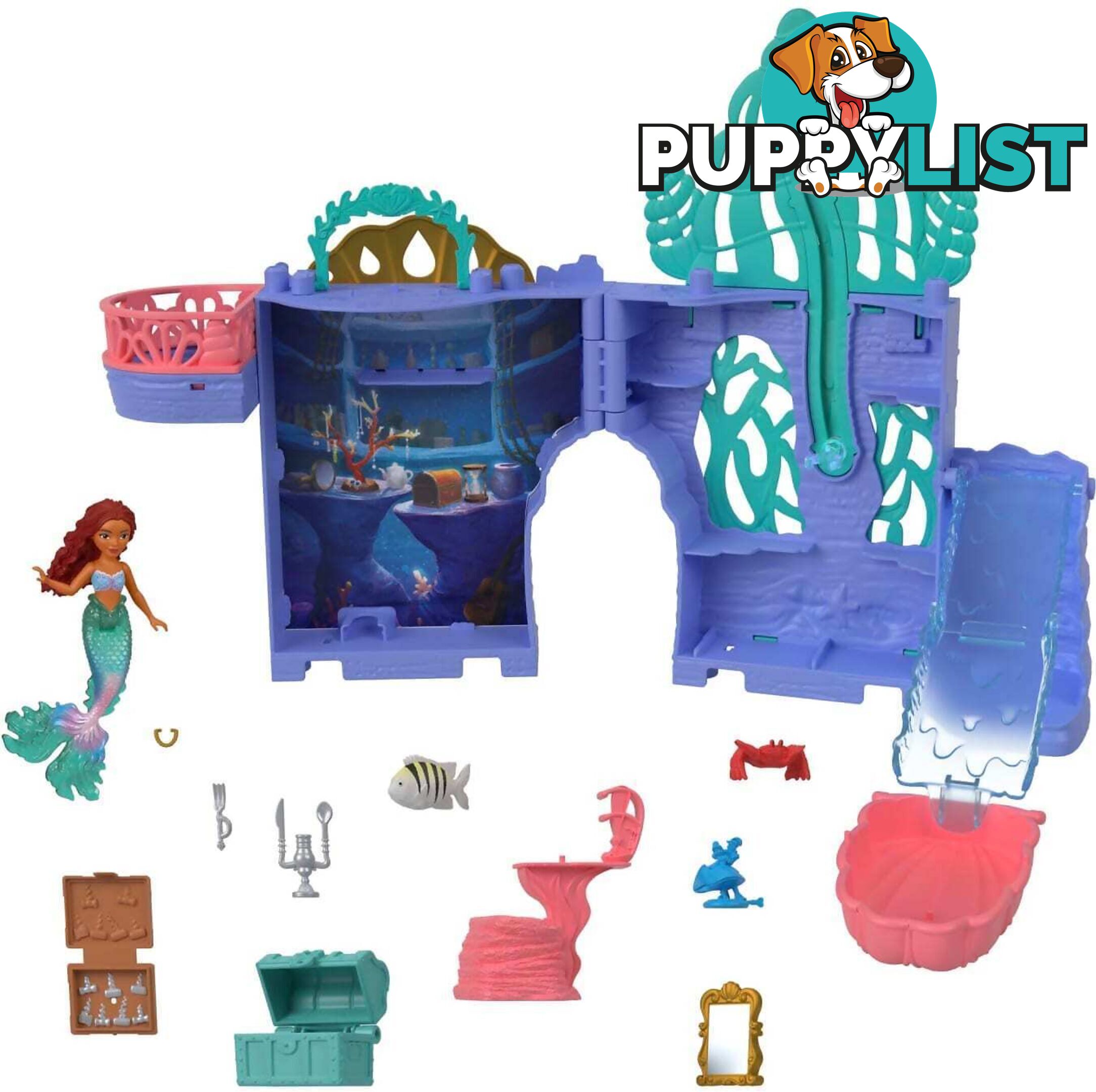 Disney - The Little Mermaid - Storytime Stackers Ariel's Grotto Playset And 10 Accessories - Mattel - Mahlx16 - 194735121403