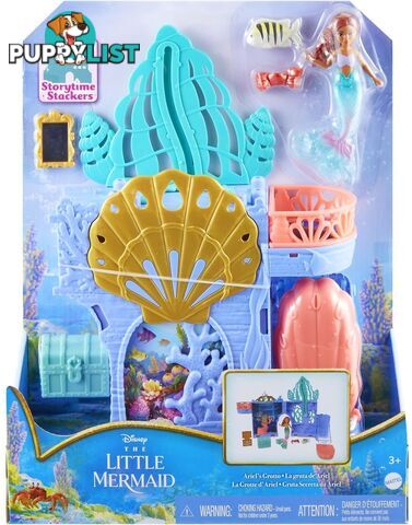 Disney - The Little Mermaid - Storytime Stackers Ariel's Grotto Playset And 10 Accessories - Mattel - Mahlx16 - 194735121403