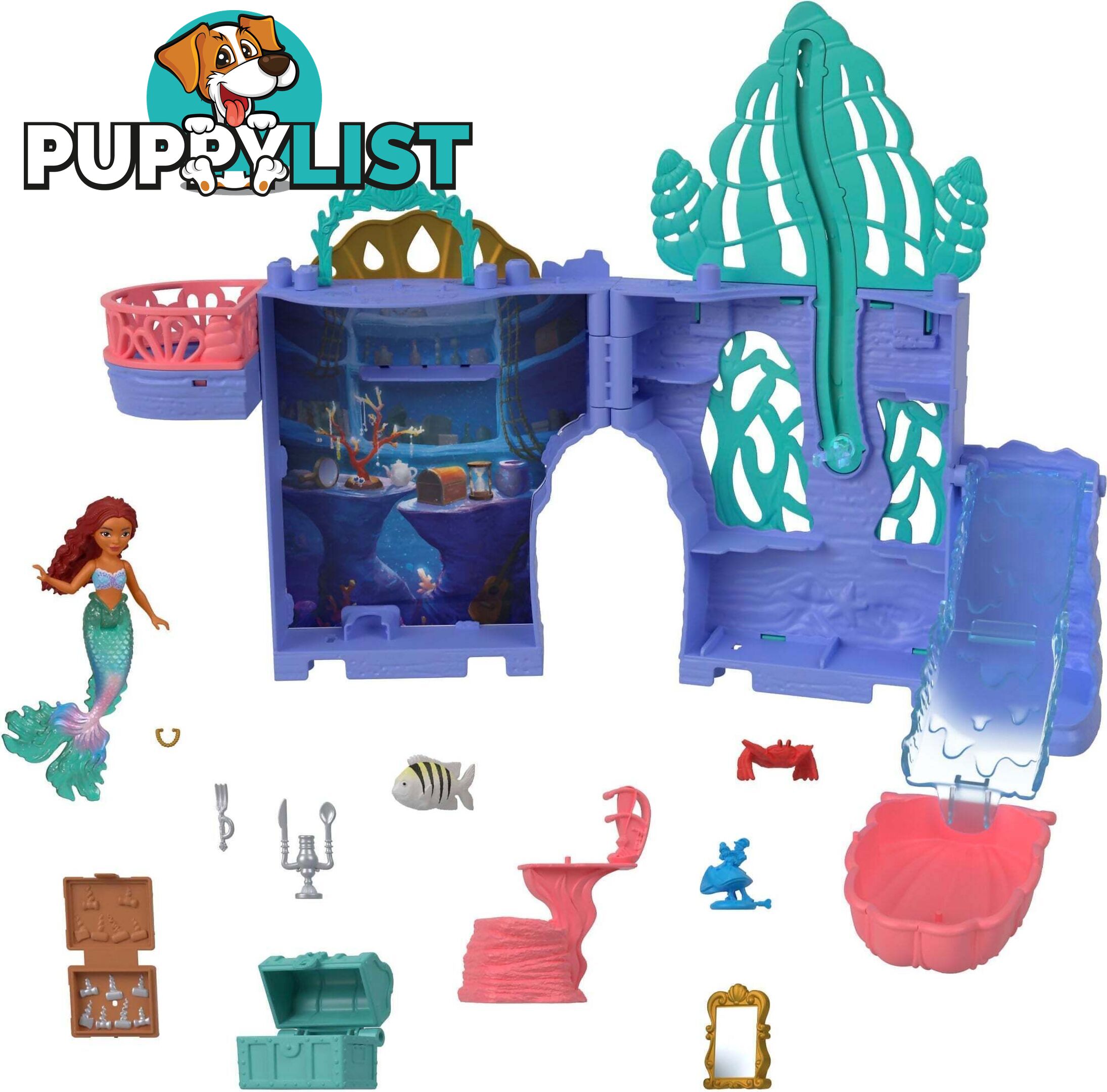 Disney - The Little Mermaid - Storytime Stackers Ariel's Grotto Playset And 10 Accessories - Mattel - Mahlx16 - 194735121403