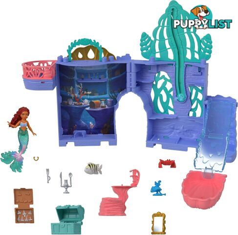 Disney - The Little Mermaid - Storytime Stackers Ariel's Grotto Playset And 10 Accessories - Mattel - Mahlx16 - 194735121403