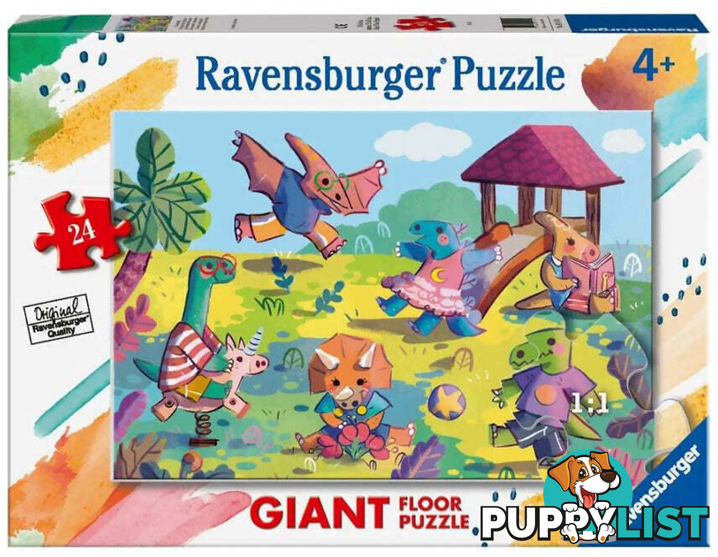 Ravensburger - Dinosaurs At The Playground Super Size Jigsaw Puzzle 24pc - Mdrb031474 - 4005556031474