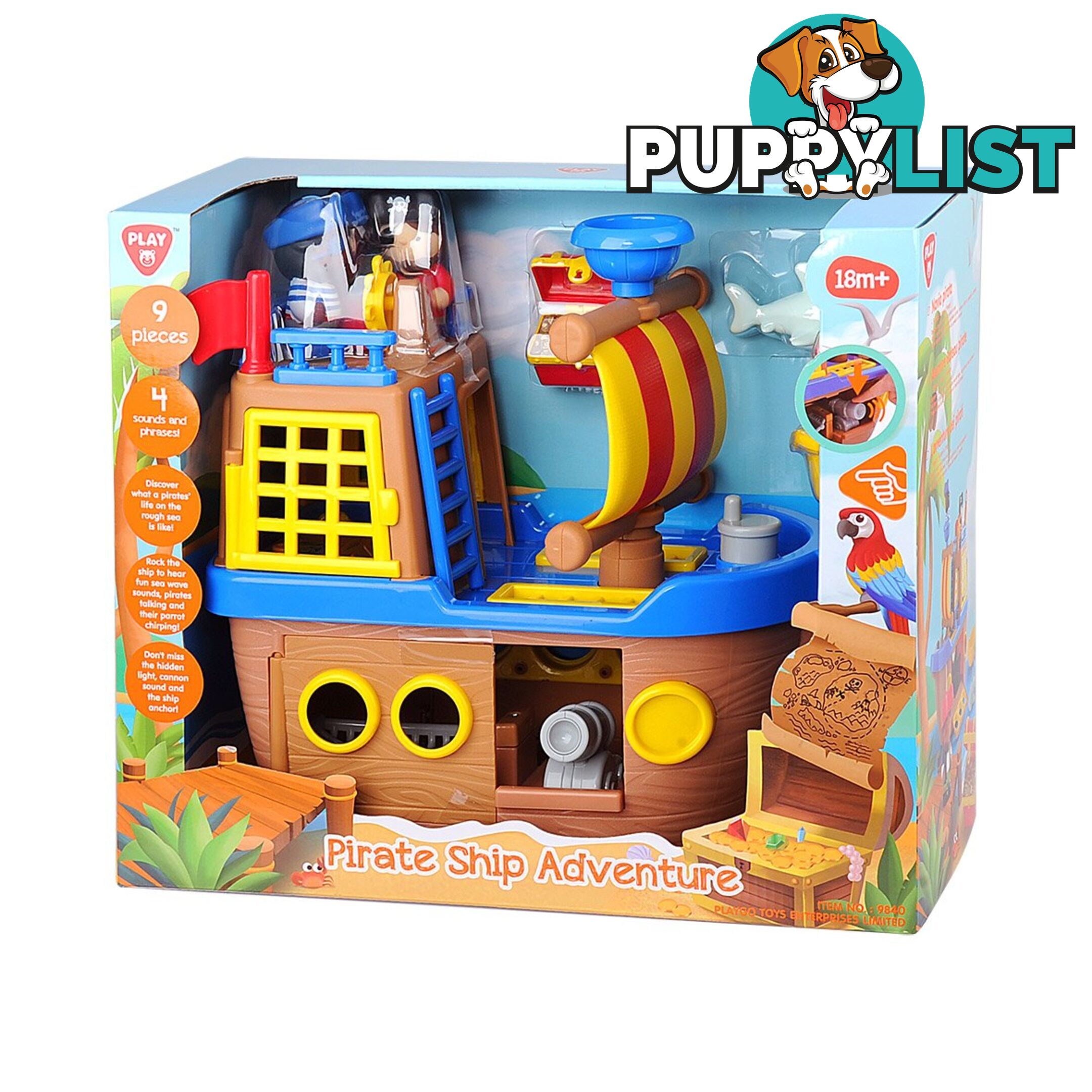 Pirate Battery Operated Ship Adventure Playgo Toys Ent. Ltd Art65503 - 4892401098405