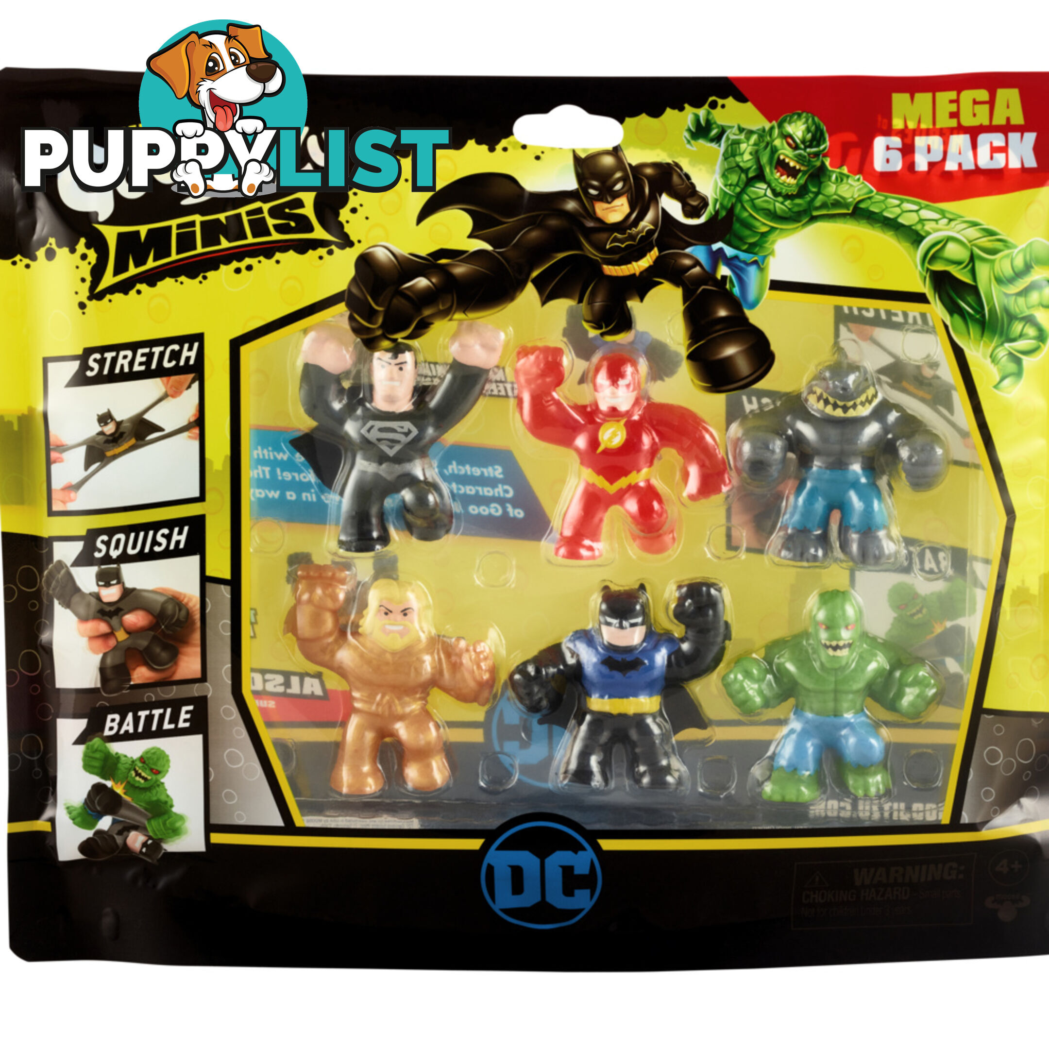 Heroes Of Goo Jit Zu Minis Dc Superheroes  Mega 6 Pack - Mj41471 - 630996414712