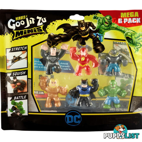 Heroes Of Goo Jit Zu Minis Dc Superheroes  Mega 6 Pack - Mj41471 - 630996414712