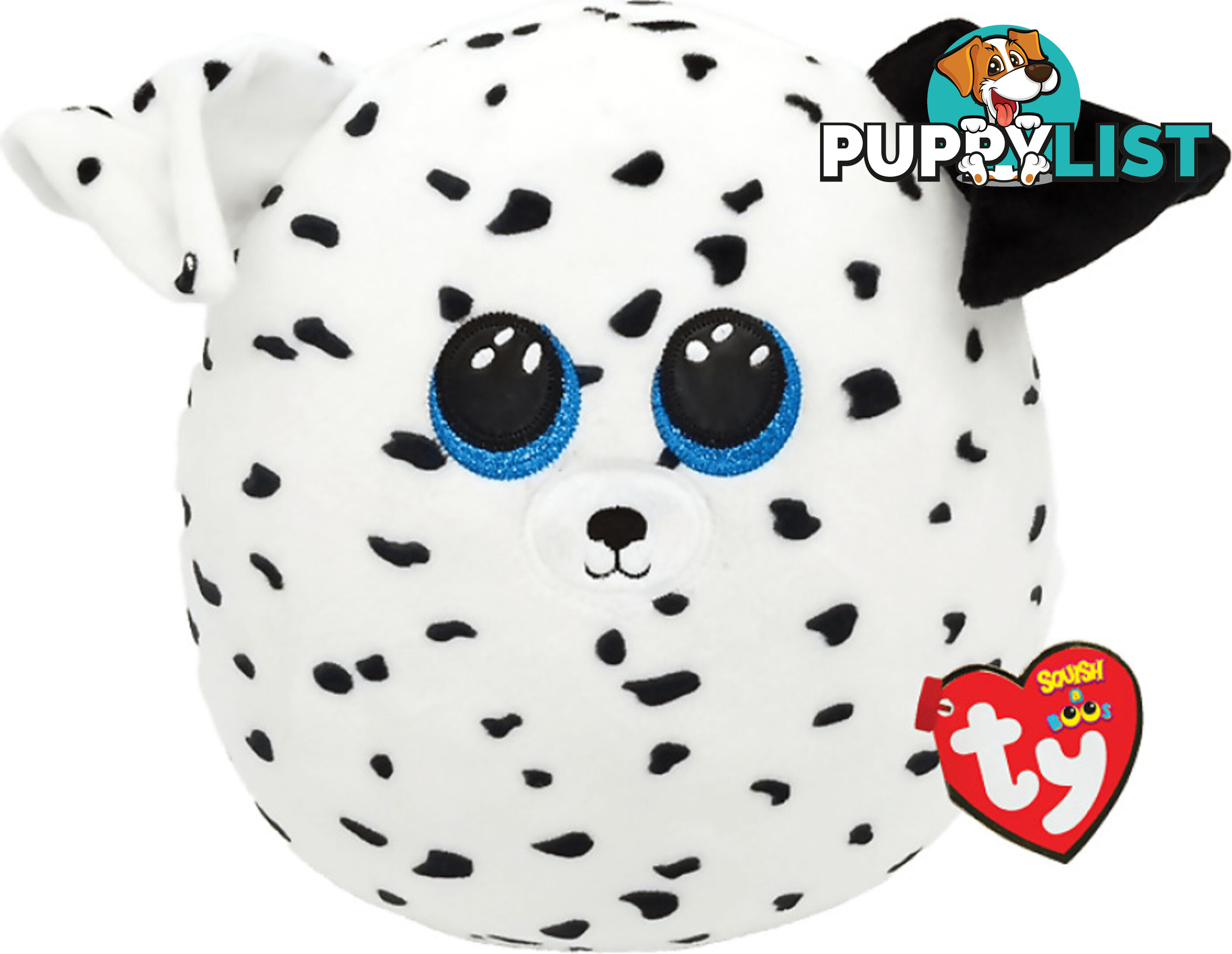 Ty Squish-a-boos - Fetch Dalmatian Dog - Large 14 Inches - Squishy Beanies - Bg39218 - 008421392186