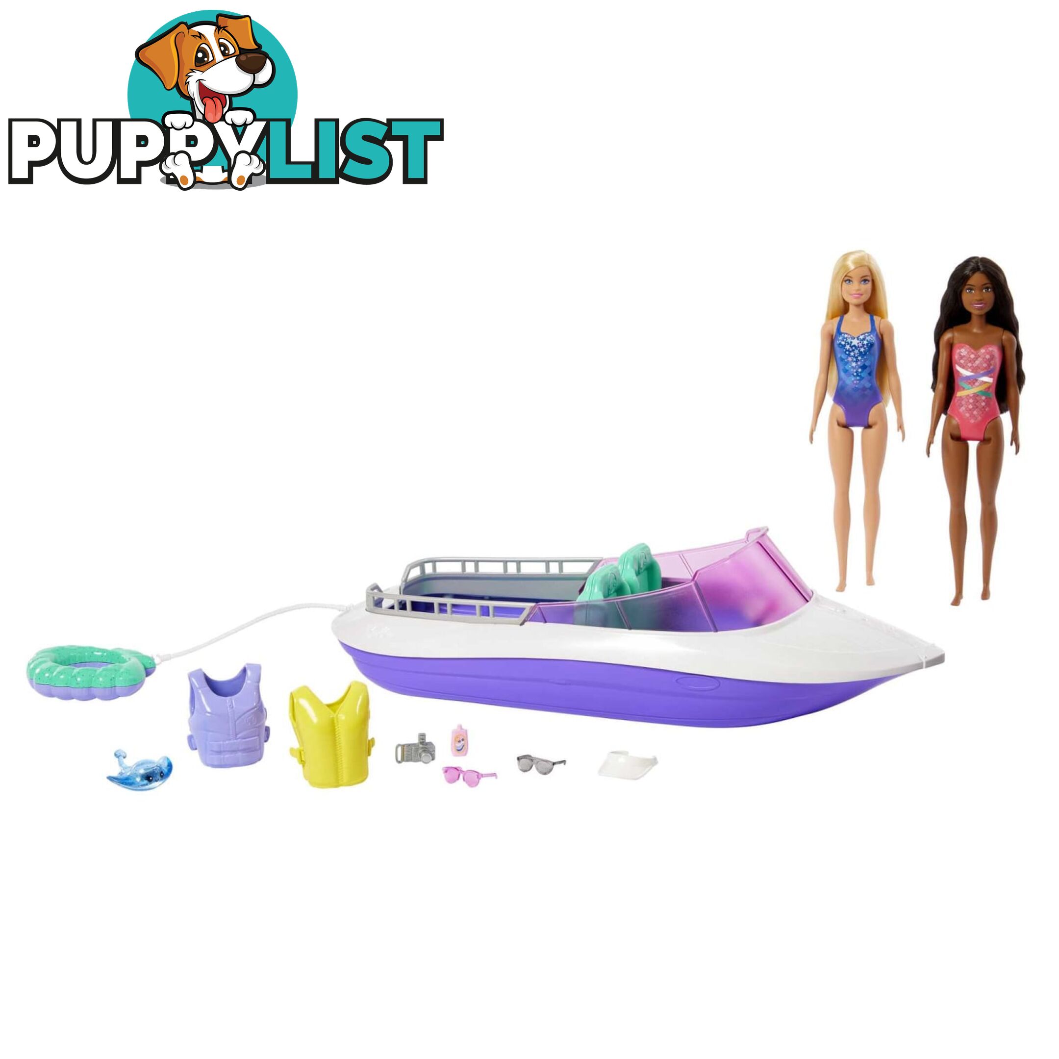 Barbie Mermaid Power Dolls & Boat Playset Toy For 3 Year Olds & Up - Mahhg60 - 194735066964