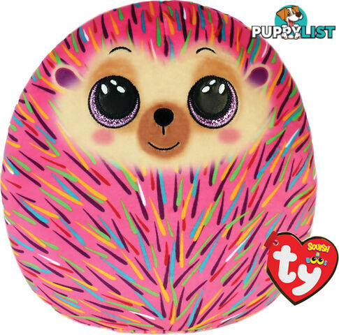 Ty Squish-a-boos - Hildee Multicolored Hedgehog - Medium 10 Inches - Squishy Beanies - Bg39240 - 008421392407