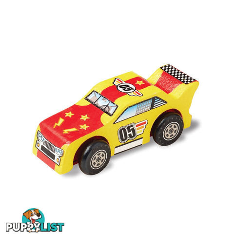 Melissa & Doug - Created By Me! Race Car Wooden Craft Kit - Mdmnd8829 - 000772088299