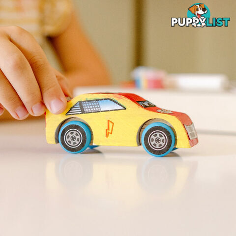 Melissa & Doug - Created By Me! Race Car Wooden Craft Kit - Mdmnd8829 - 000772088299