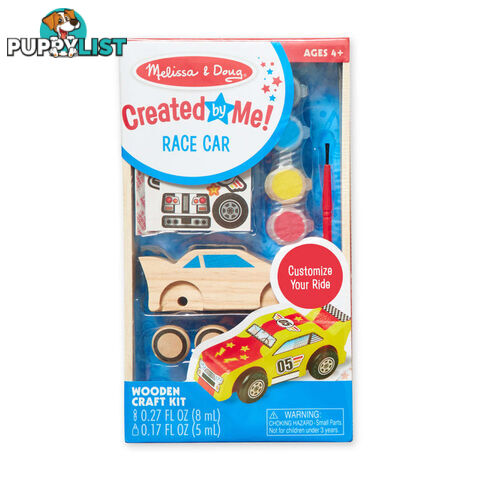 Melissa & Doug - Created By Me! Race Car Wooden Craft Kit - Mdmnd8829 - 000772088299