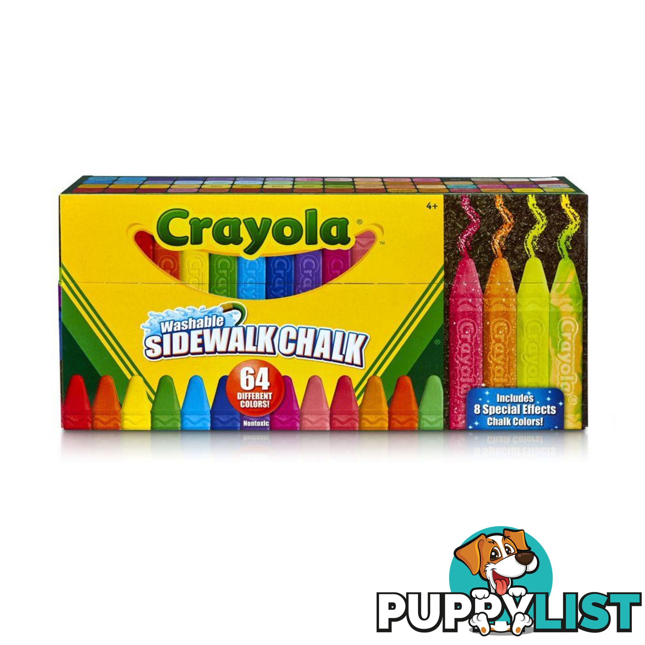 Crayola Washable Sidewalk Chalk 64 Different Colors Includes Glitter & Neon Bs512064 - 071662220648