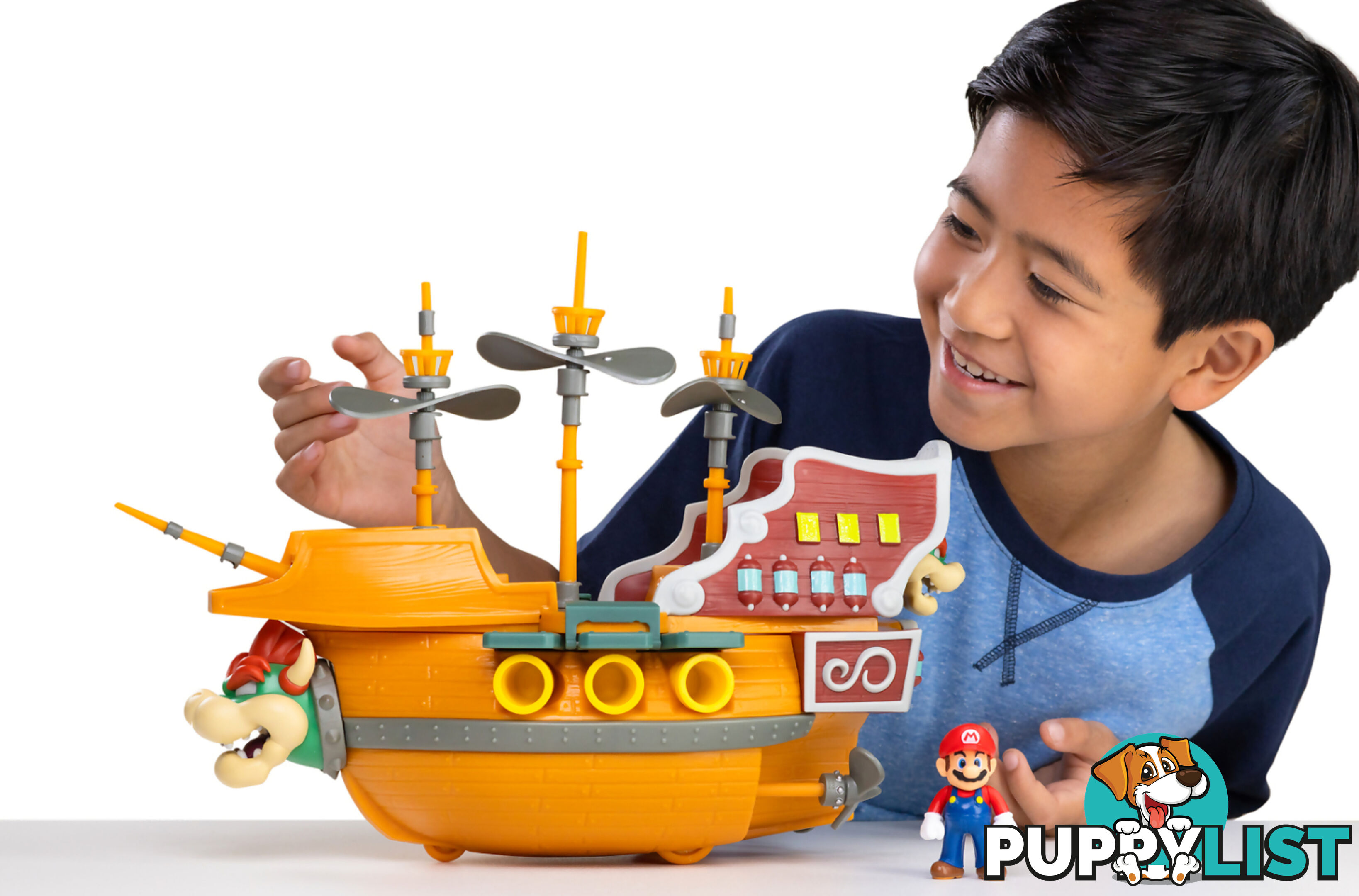 Nintendo - Super Mario Deluxe Bowser's Ship Playset - Hs404294 - 192995404298