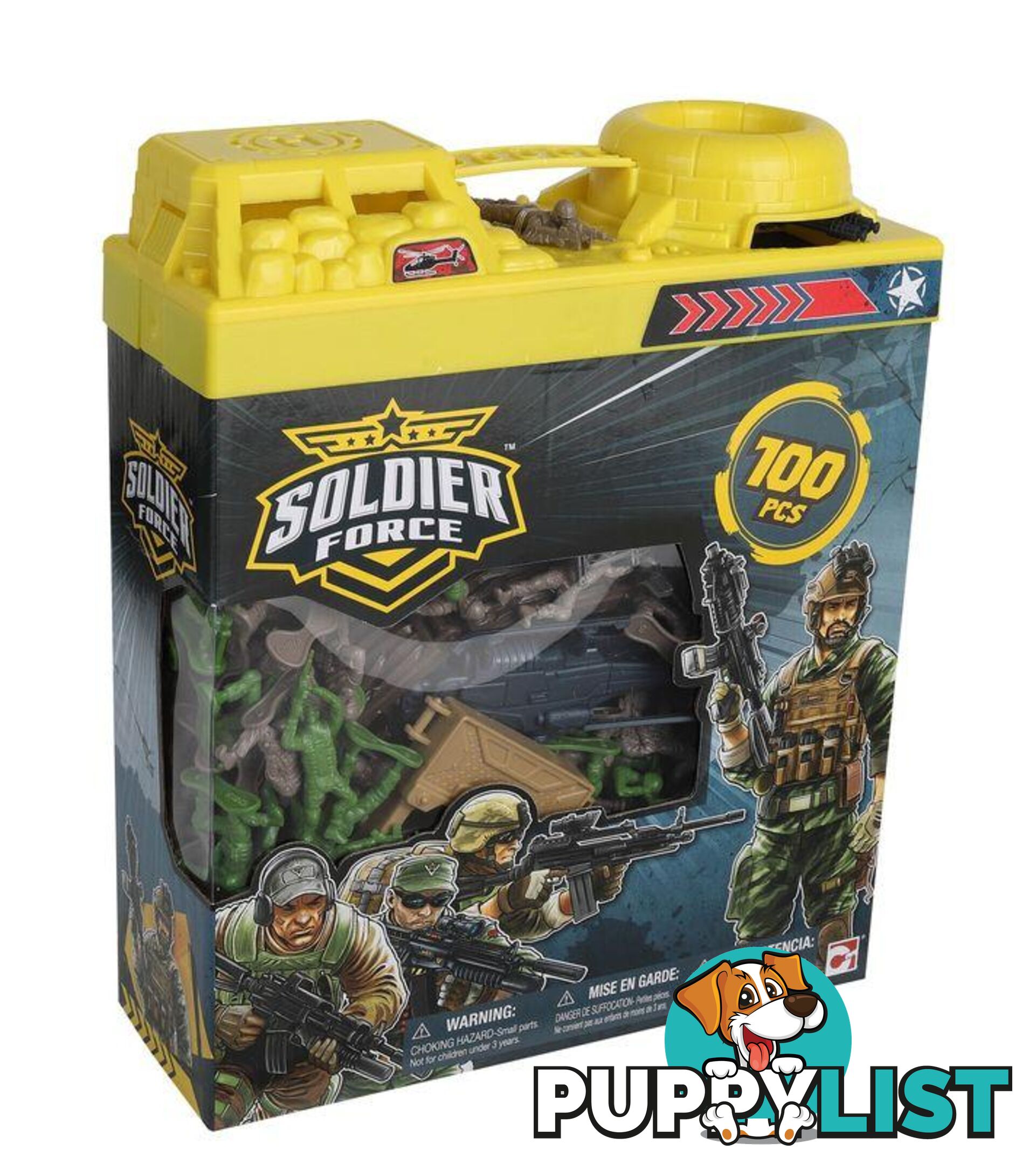 Soldier Force Bucket Of Soldiers Playset 100 Pieces Art64711 - 4893808450322