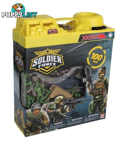 Soldier Force Bucket Of Soldiers Playset 100 Pieces Art64711 - 4893808450322