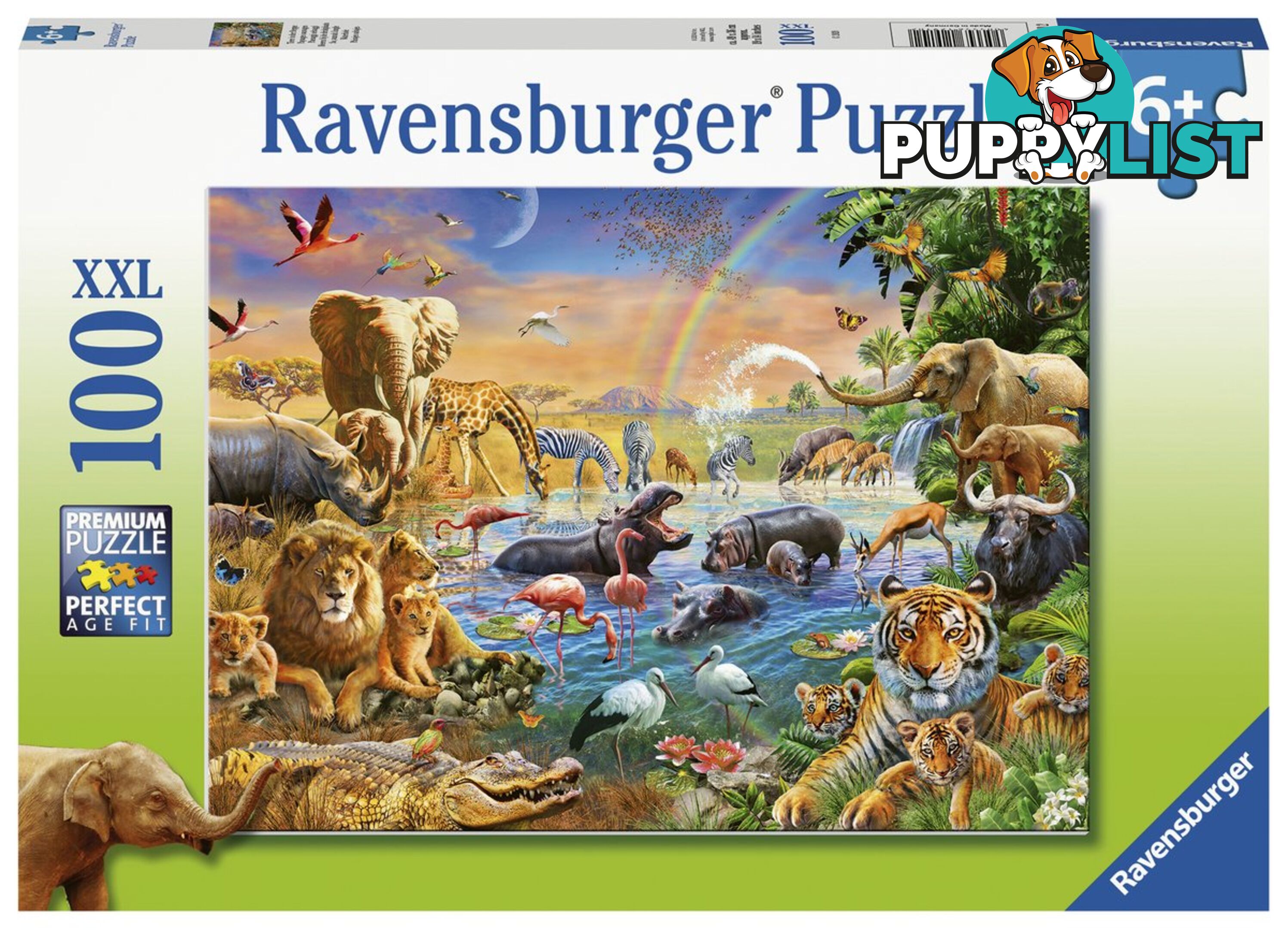 Ravensburger - Savannah Jungle Waterhole Jigsaw Puzzle 100 Piece Rb12910 - 4005556129102