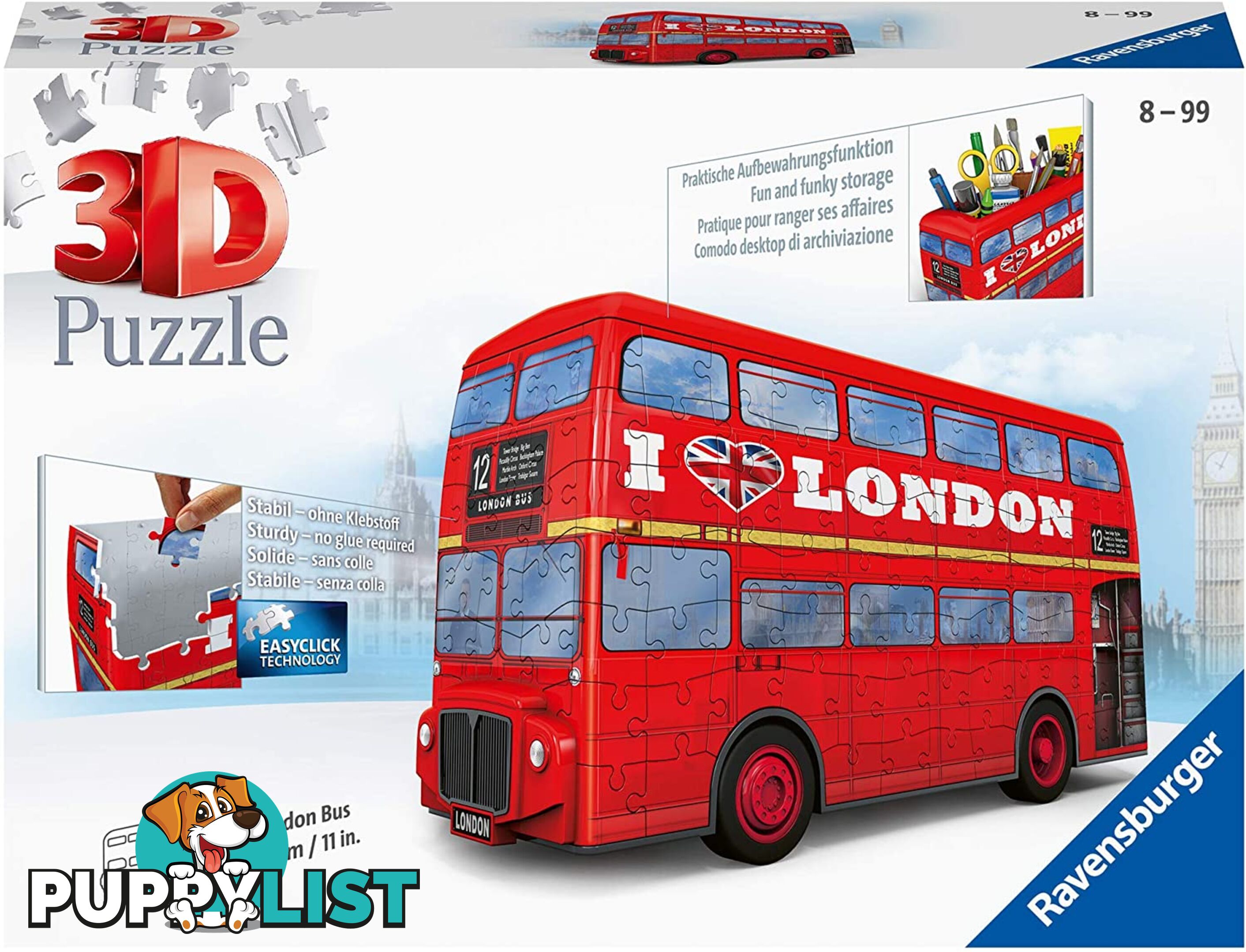 Ravensburger - London Bus 216 Piece 3d Jigsaw Puzzle Rb12534 - 4005556125340