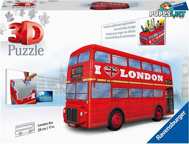 Ravensburger - London Bus 216 Piece 3d Jigsaw Puzzle Rb12534 - 4005556125340