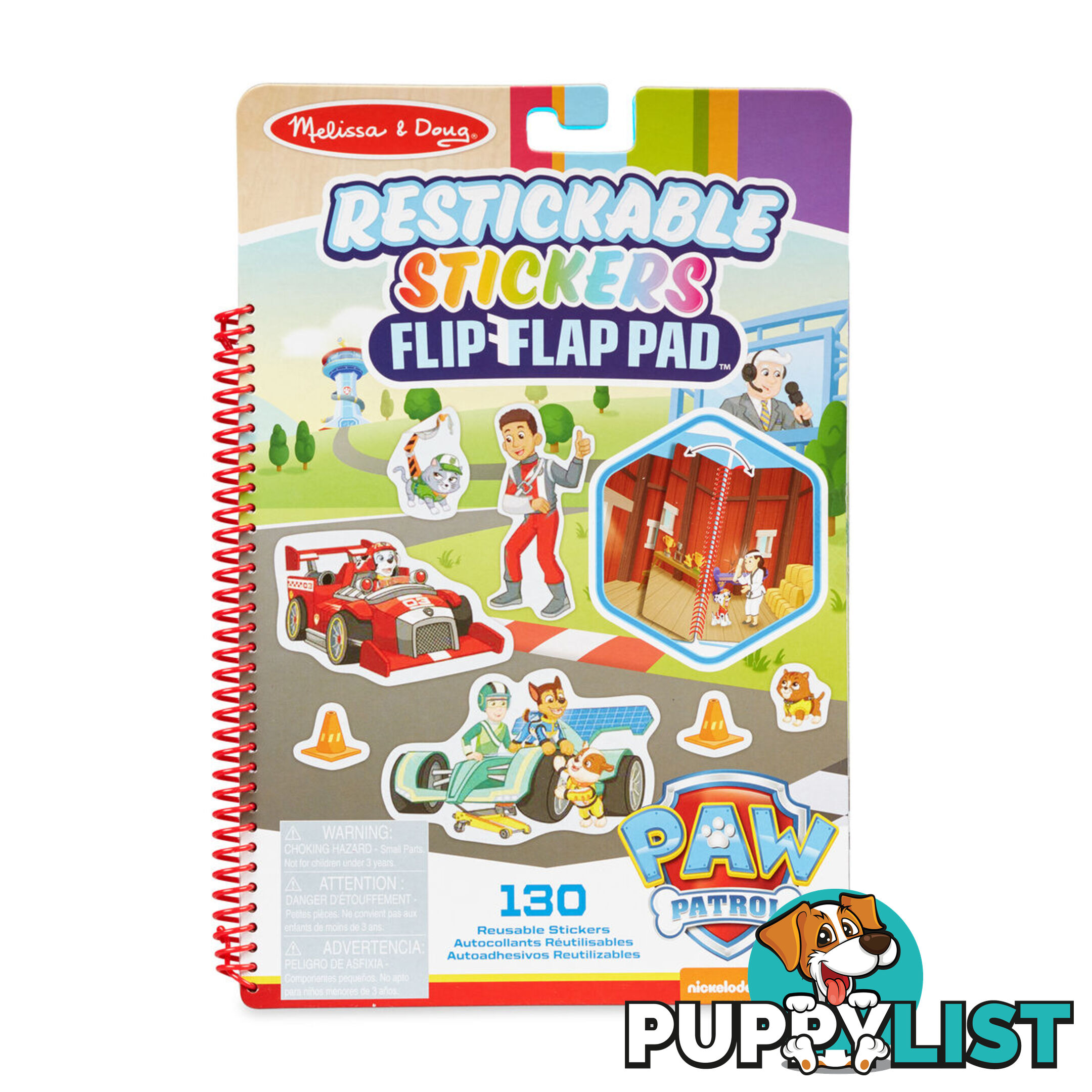 Melissa & Doug - Paw Patrol Restickable Stickers Flip-flap Pad - Classic Missions   Mdmnd33253 - 000772332538