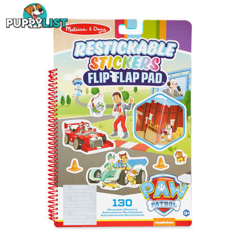 Melissa & Doug - Paw Patrol Restickable Stickers Flip-flap Pad - Classic Missions   Mdmnd33253 - 000772332538